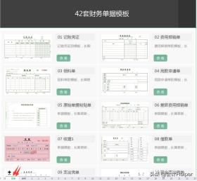 财务人员必备，42套常用财务单据Excel模板，即打即用