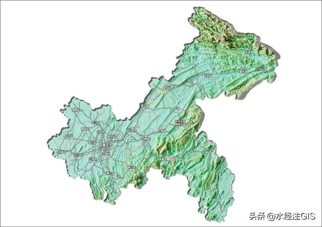 值得收藏的全国各省三维地形图 - 重庆市